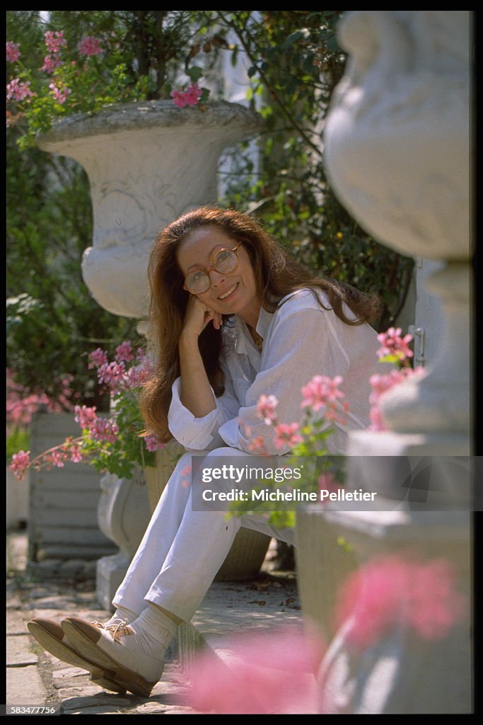 French Actress Claudine Coster at Home