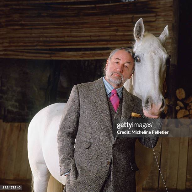 French Actor Philippe Noiret at Home