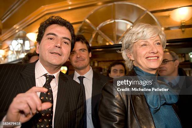 French politician Françoise de Panafieu representing the French political party, the UMP, in the municipal elections, after the withdrawal of Claude...