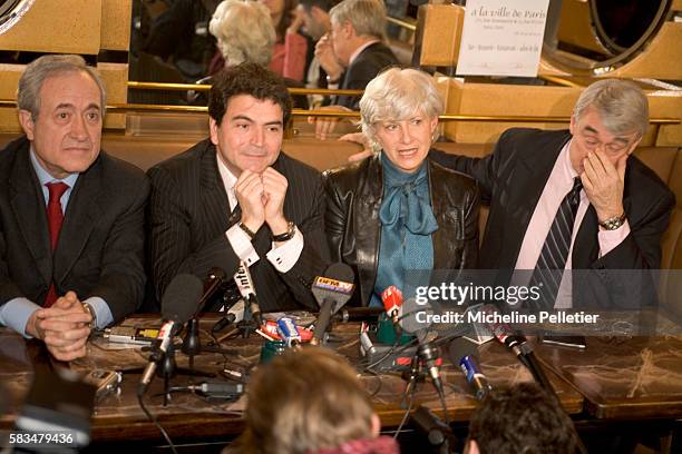 French politician Françoise de Panafieu representing the French political party, the UMP, in the municipal elections, after the withdrawal of Claude...