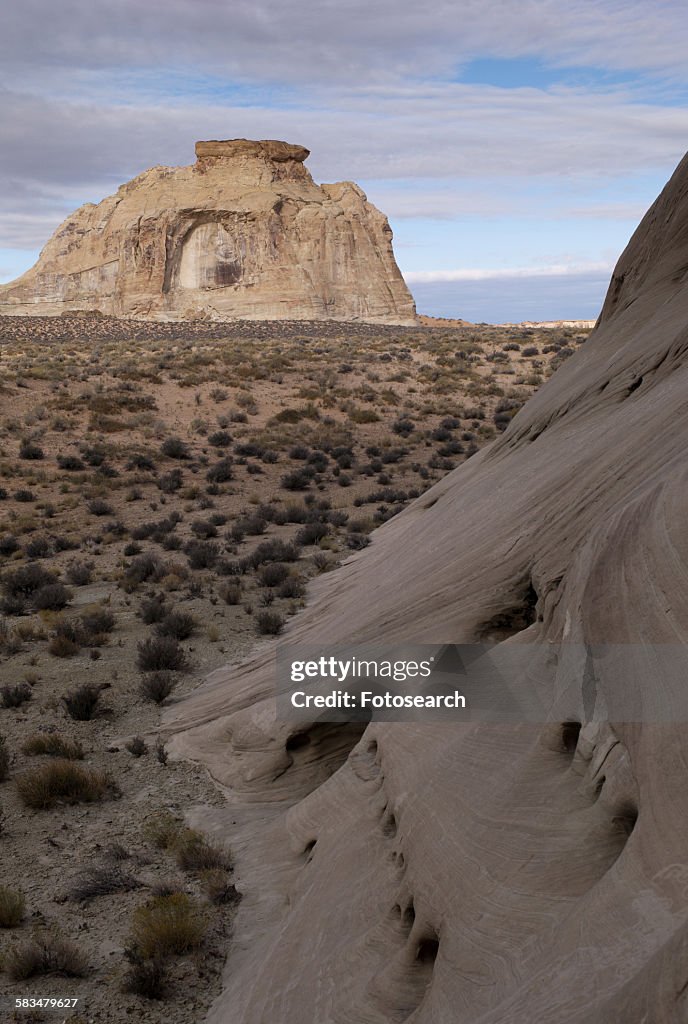 Rock formations on a landscape