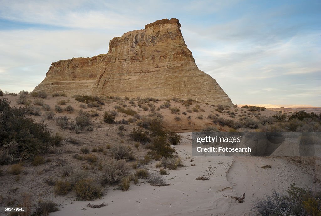 Rock formations in a desert