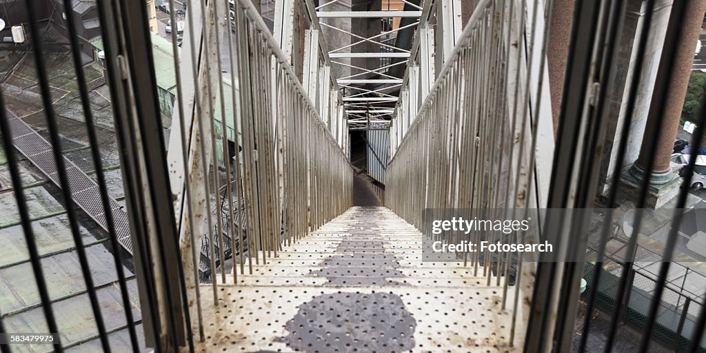 Architectural detail of a staircase