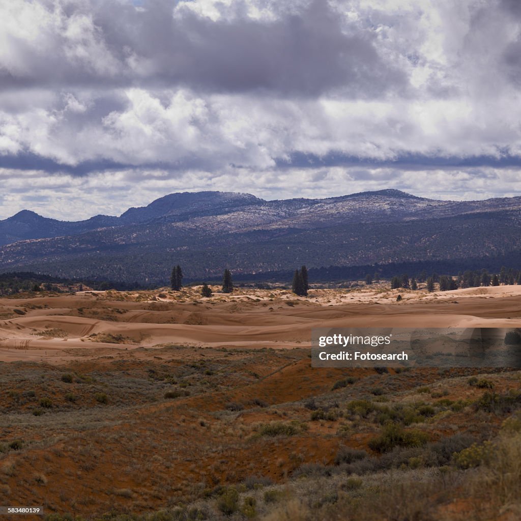 Clouds over a desert