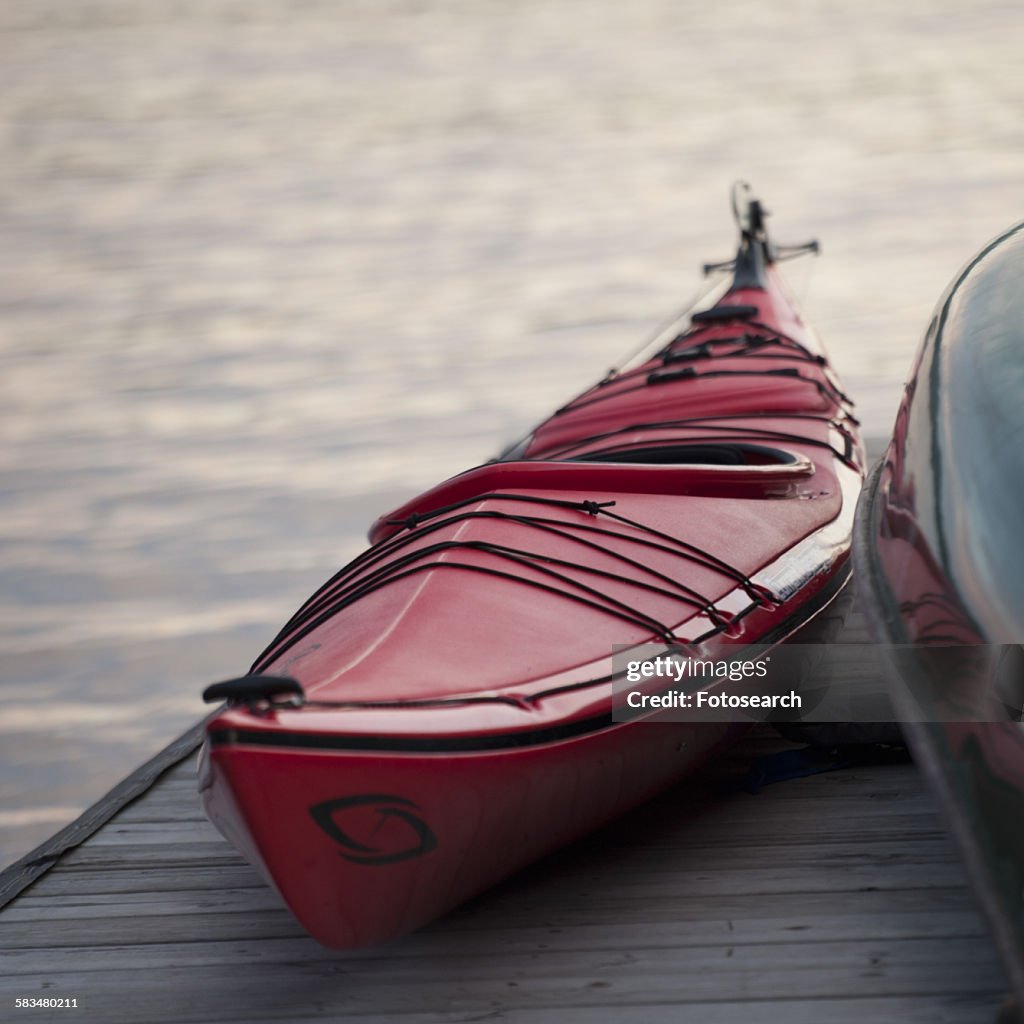 Canoe at a dock