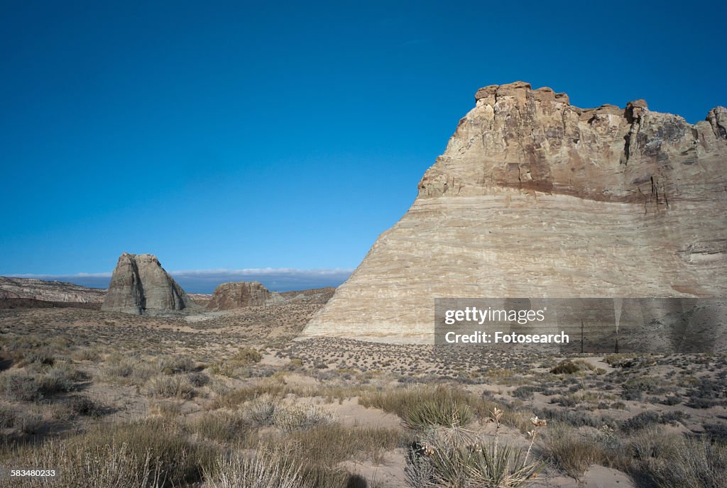 Rock formations in a desert