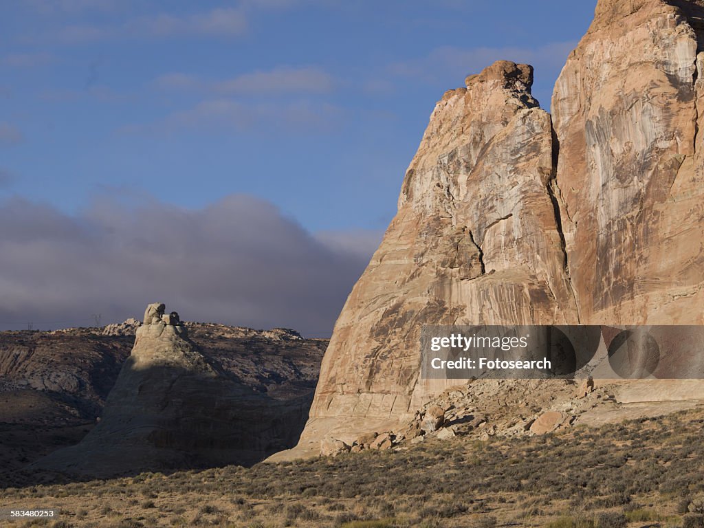 Rock formations on a landscape