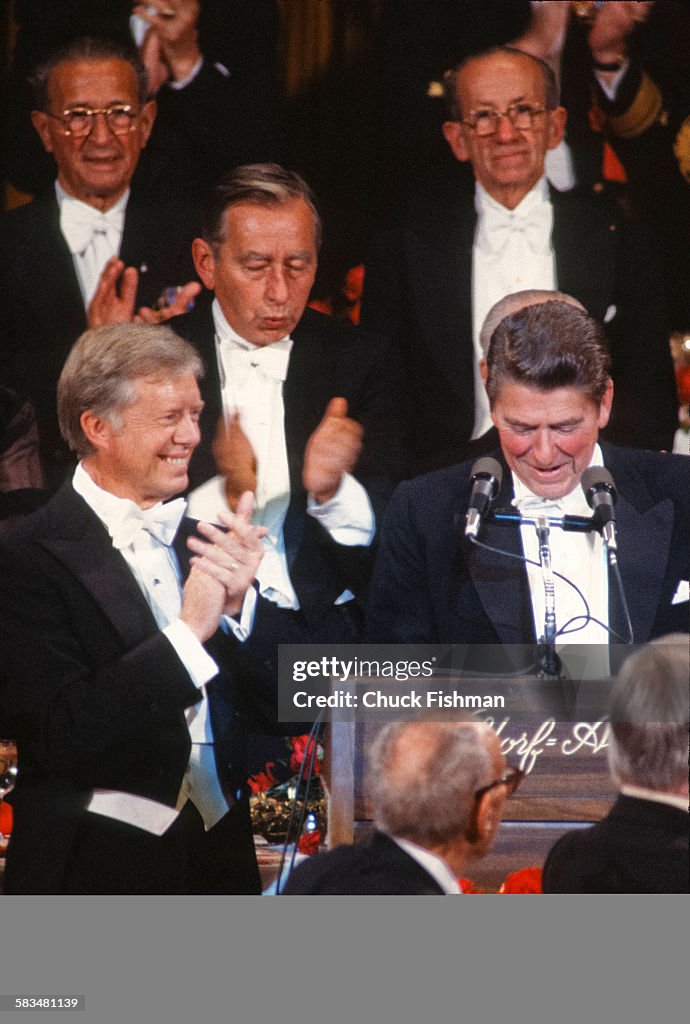 Carter And Reagan At The Al Smith Dinner