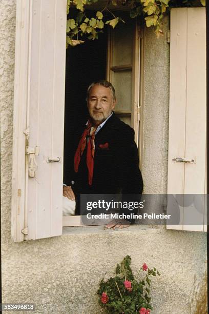 French actor Philippe Noiret at his home in Montreal, around Carcassone.