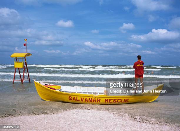 lifeguards on beach in mamaia, romania - mamaia romania stock pictures, royalty-free photos & images