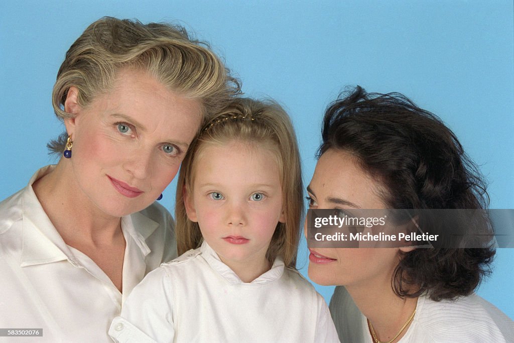 Actresses Marie-Christine Barrault and Nathalie Roussel