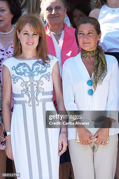 Gloria Lomana and Sara Baras attend the XXV FEDEPE awards ceremony at Retiro Park on July 26, 2016 in Madrid, Spain.