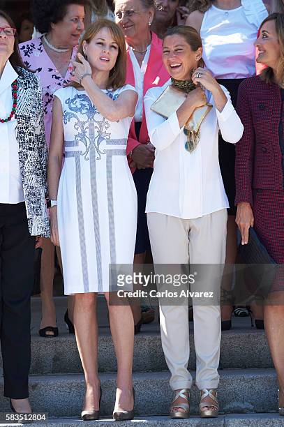 Gloria Lomana and Sara Baras attend the XXV FEDEPE awards ceremony at Retiro Park on July 26, 2016 in Madrid, Spain.