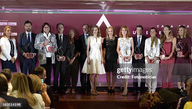 Queen Letizia of Spain attends the XXV FEDEPE awards ceremony at Retiro Park on July 26, 2016 in Madrid, Spain.