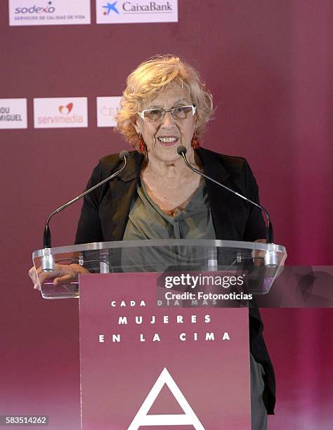 Madrid Mayor Manuela Carmena attends the XXV FEDEPE awards ceremony at Retiro Park on July 26, 2016 in Madrid, Spain.