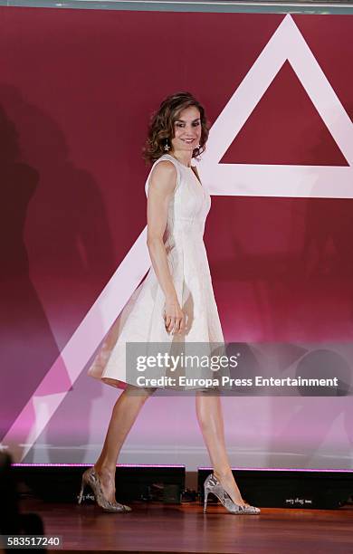 Queen Letizia of Spain Attends FEDEPE Awards at Cecilio Rodriguez gardens on July 26, 2016 in Madrid, Spain.