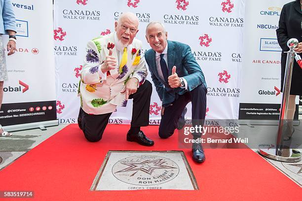 Sportscasters Don Cherry and Ron MacLean unveiled their stars on King Street West in the heart of Torontos entertainment district. The duo is best...