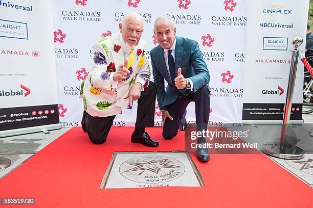 Sportscasters Don Cherry and Ron MacLean unveiled their stars on King Street West in the heart of Torontos entertainment district. The duo is best...