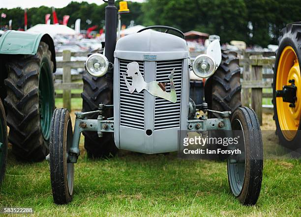 Vintage tractors are displayed at the 150th Ryedale Agricultural Show on July 26, 2016 in Kirkbymoorside, England. The Ryedale Show was established...