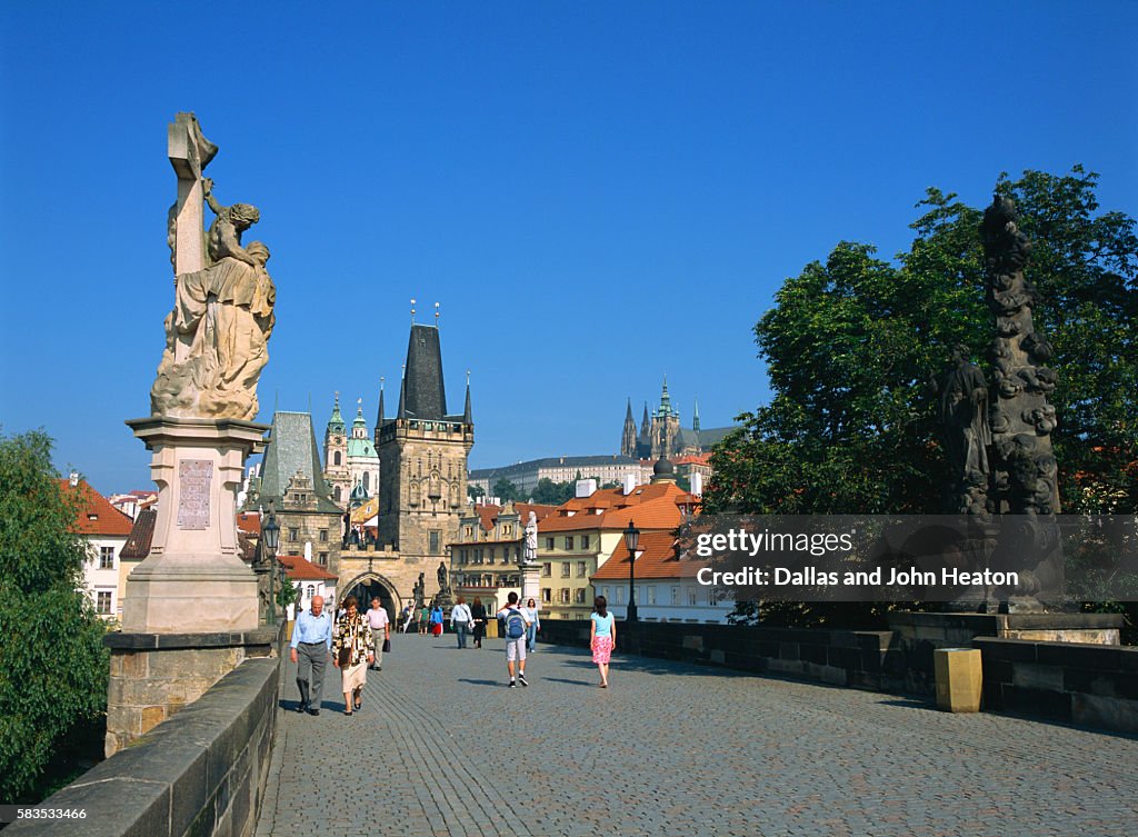 Old Town, Charles Street Bridge, West Tower, Prague, Czech Republic