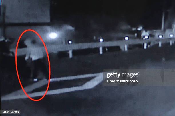 Satoshi Uematsu appear in the security camera as suspect in stabbing that killed 19 Sagamihara, Kanagawa Prefecture, about 40 km west of Tokyo,...