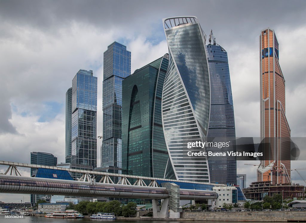 Futuristic buildings in Moscow