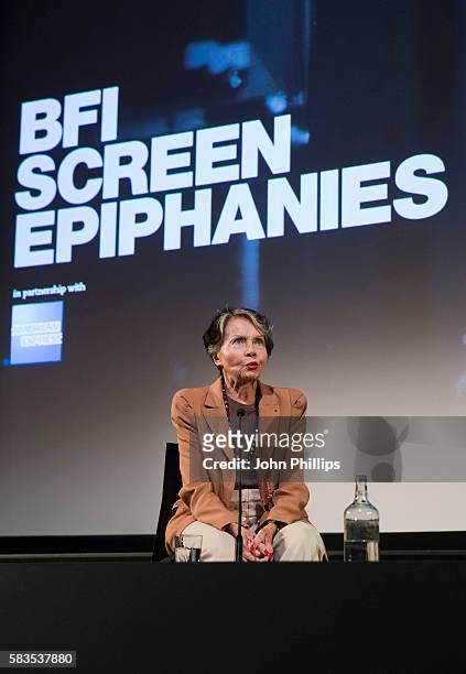 Leslie Caron introduces "La Regle Du Jeu" as part of the BFI Screen Epiphany seires at BFI Southbank on July 26, 2016 in London, England.