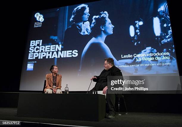 Leslie Caron introduces "La Regle Du Jeu" as part of the BFI Screen Epiphany seires at BFI Southbank on July 26, 2016 in London, England.