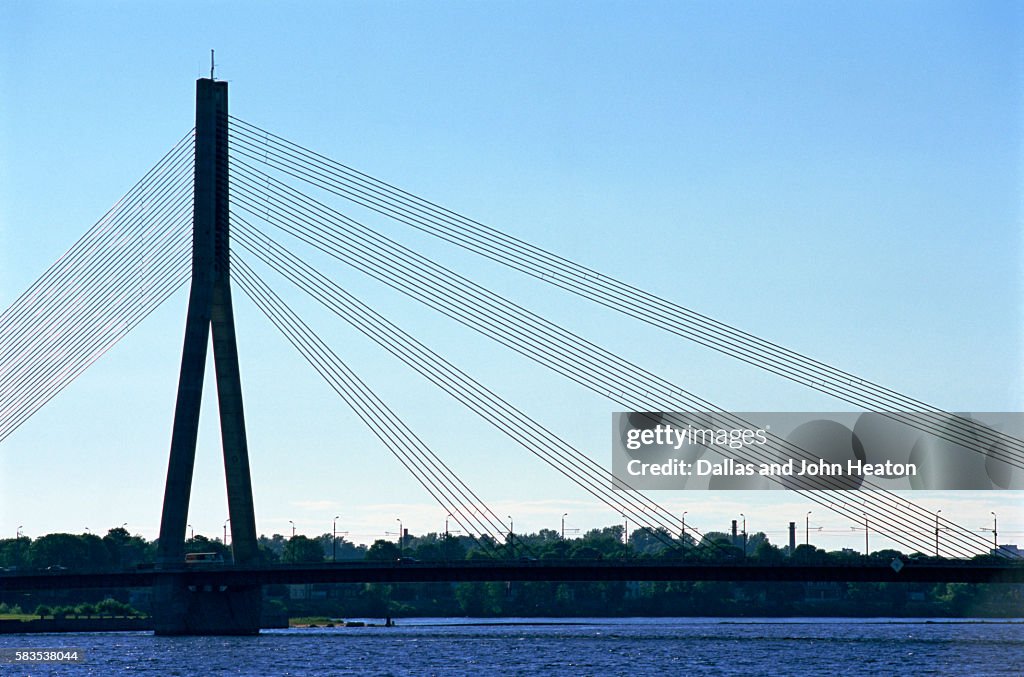 Vansu Bridge, Daugava River, Riga, Latvia