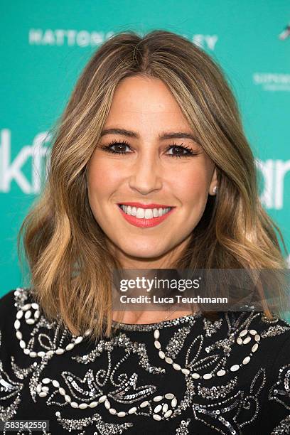 Rachel Stevens arrives for the opening night of Breakfast at Tiffany at Theatre Royal on July 26, 2016 in London, England.