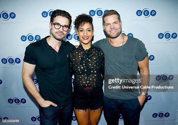 Party" -- Pictured: Steven Strait, Dominique Tipper, Wes Chatham, "The Expanse" --