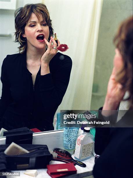 Deborah Feingold/Corbis via Getty Images) NEW YORK Actress Ally Sheedy poses for a portrait in her apartment in December 2000 in New York, New York.