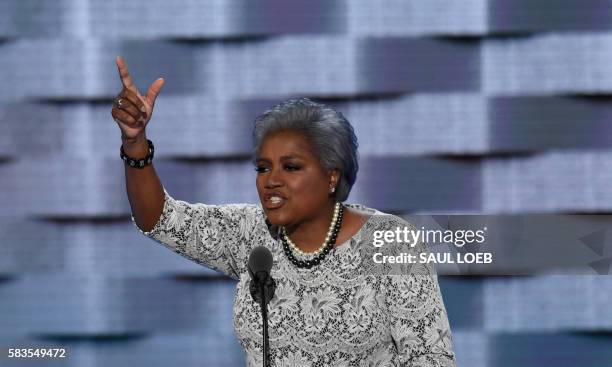 Vice-Chair Donna Brazile speaks during Day 2 of the Democratic National Convention at the Wells Fargo Center in Philadelphia, Pennsylvania, July 26,...
