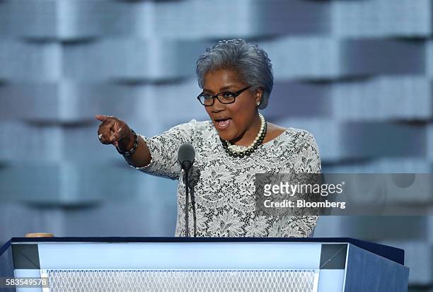 Donna Brazile, vice chair of the Democratic National Committee, speaks during the Democratic National Convention in Philadelphia, Pennsylvania, U.S.,...