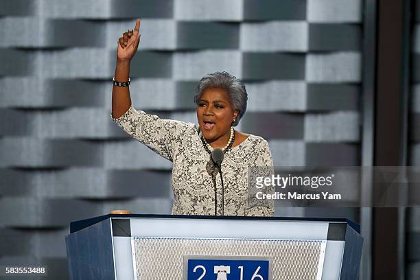 Donna Brazile speak at the 2016 Democratic National Convention, in Philadelphia, Pa., on July 26, 2016.