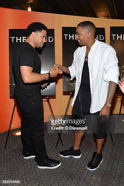 Writer/director Steven Caple Jr and executive producer Nasir "Nas" Jones attend "The Land" New York premiere at SVA Theater on July 26, 2016 in New...