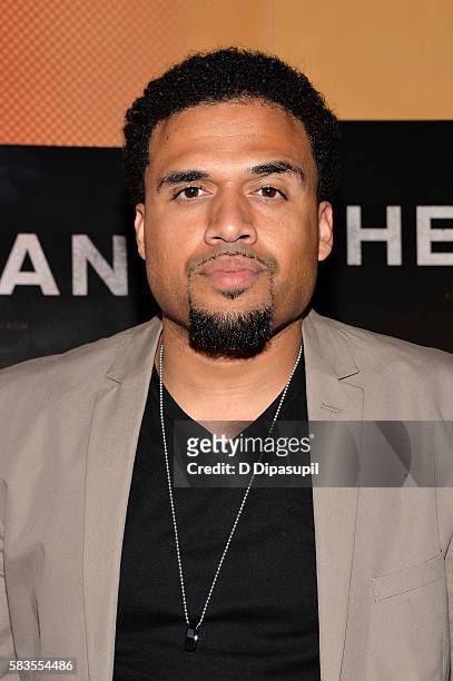 Writer/director Steven Caple Jr attends "The Land" New York premiere at SVA Theater on July 26, 2016 in New York City.