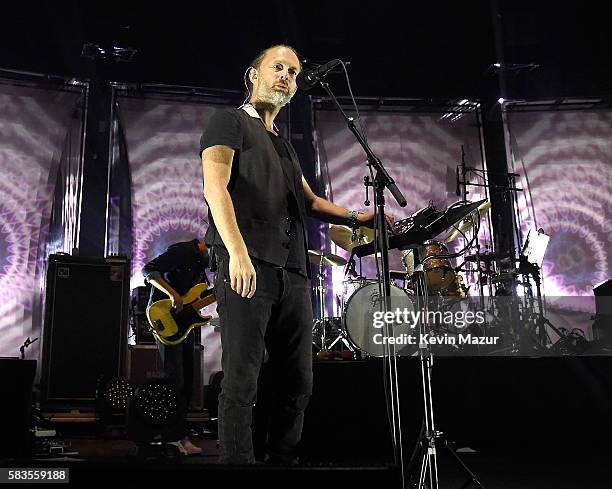 Thom Yorke of Radiohead performs at Madison Square Garden on July 26, 2016 in New York City.