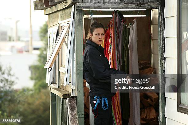 Animal Management Officer Kelsey approaches a Swanson property on July 27, 2016 in Auckland, New Zealand. The Auckland Council Animal Control...