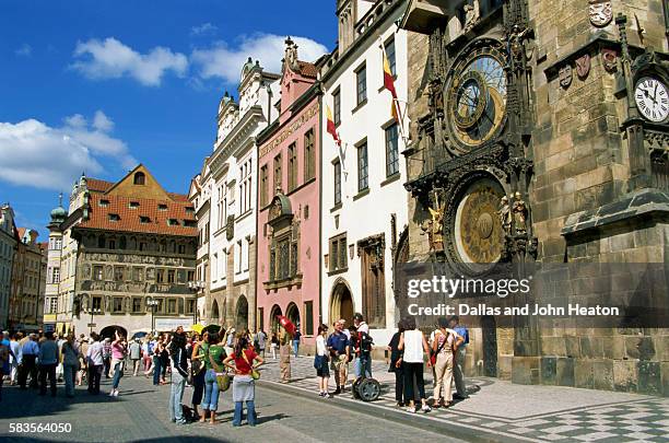 old town hall astronomical clock, prague, czech republic - astronomical clock stock pictures, royalty-free photos & images