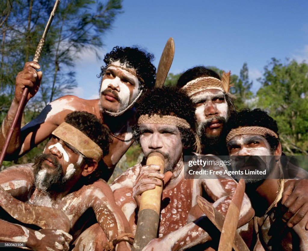 Members of Tjapukai Dance Theatre