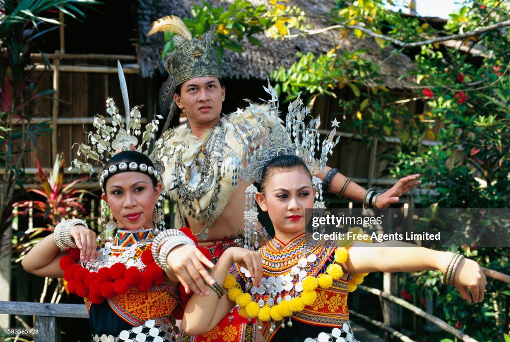 Dancers Wearing Iban Costumes