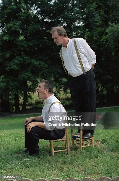 The Taloche Brothers perform a comedy sketch with tiny chairs. Bruno and Vincent Taloche are a comedy team from Belgium that performs physical...