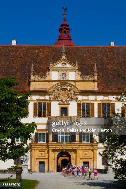 austria, styria, graz, eggenberg castle - graz austria stock pictures, royalty-free photos & images