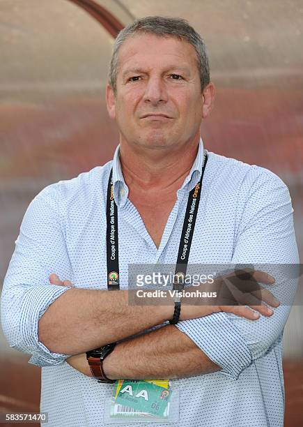 Rolland Courbis - Niger Assistant Coach, during the 2012 African Cup of Nations Group C match between Gabon and Niger at the Stade de l'Amitie in...