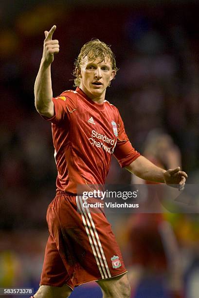 Dirk Kuyt of Liverpool during the UEFA Europa League Round of 16, 2nd Leg match between Liverpool and SC Braga at Anfield Stadium in Liverpool, UK....