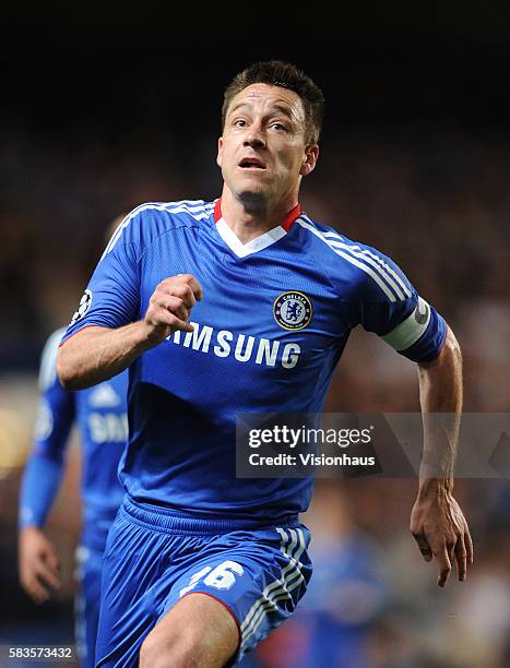 John Terry of Chelsea during the UEFA Champions League Quarter Final match between Chelsea and Manchester United at Stamford Bridge in London, UK....