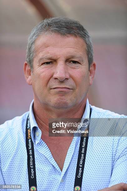 Rolland Courbis - Niger Assistant Coach, during the 2012 African Cup of Nations Group C match between Gabon and Niger at the Stade de l'Amitie in...