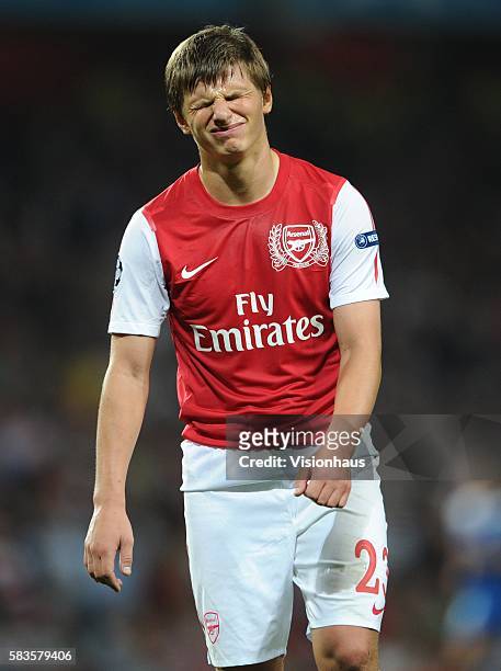 Andey Arshavin of Arsenal during the UEFA Champions League Group F match between Arsenal and Olympiacos FC at the Emirates Stadium in London, UK.