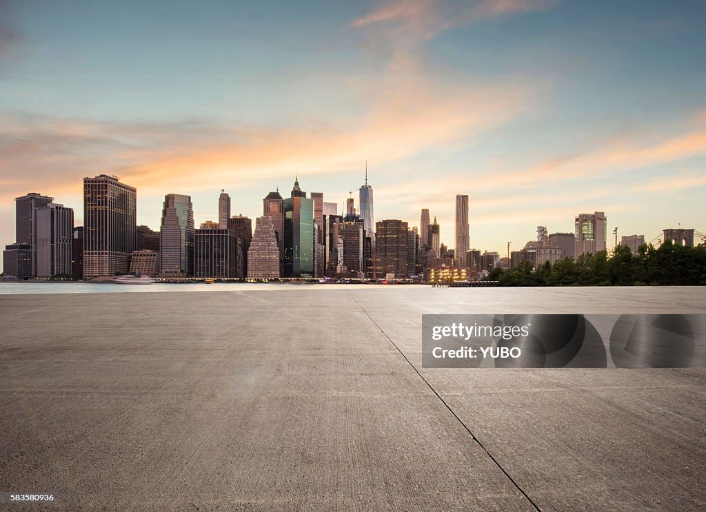Empty Parking lot-New York City